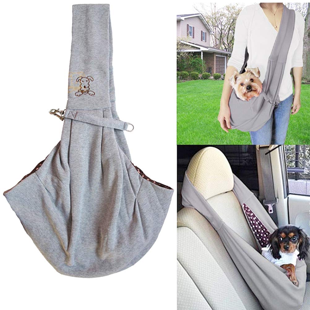 BUYGOO Puppy Sling Carrier Bag for Small Dog, Cat, Comfortable and Durable Pet Sling Shoulder Bag Travel Carrier Bag for Puppy Kitty Small Dogs Cats