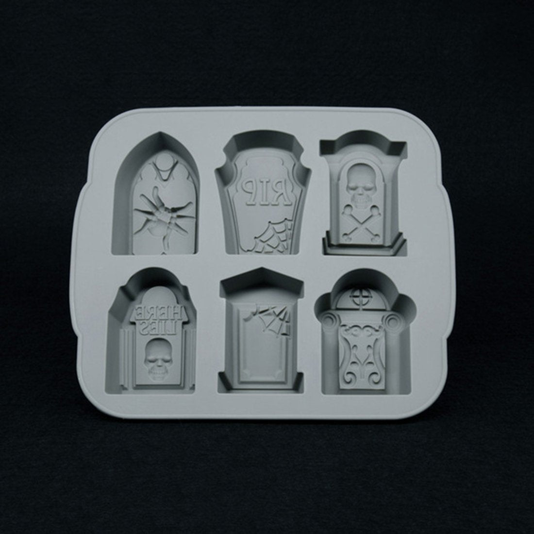 Silicone Ice Cube Trays Halloween RIP Gravestone Mold for Ice, Candy, Cake, Soap