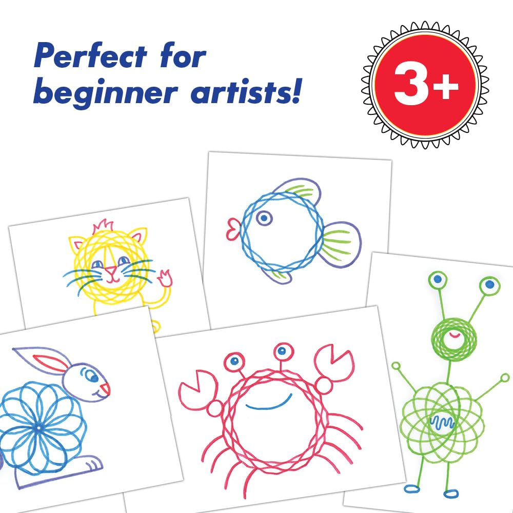 Spirograph Jr. — Jumbo Sized Gears Classic Retro Toy For Spiral Drawing Art Design Toy Kit for Smaller Hands — For Kids Ages 3 and Up