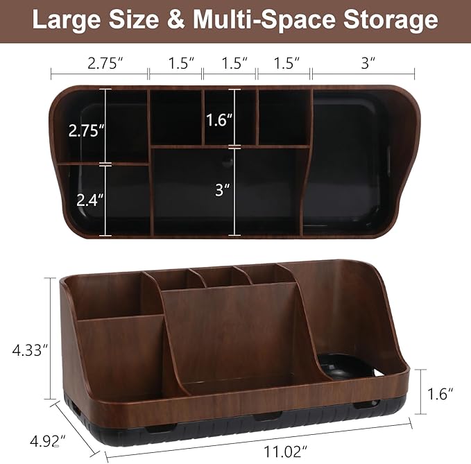 Wood Toothbrush Holders for Bathrooms Countertop Organizer