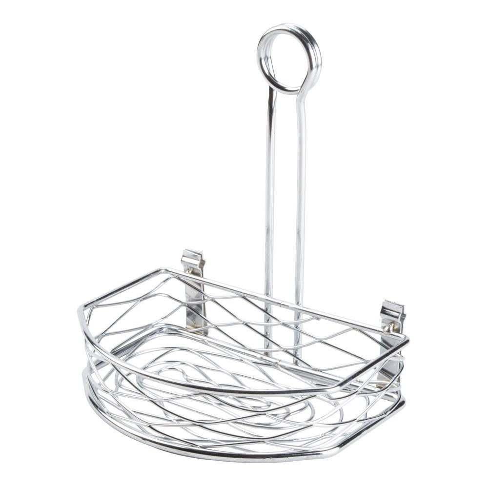 American Metalcraft SRBNC2 Flat-Back Wire Birdnest Condiment Rack, Chrome