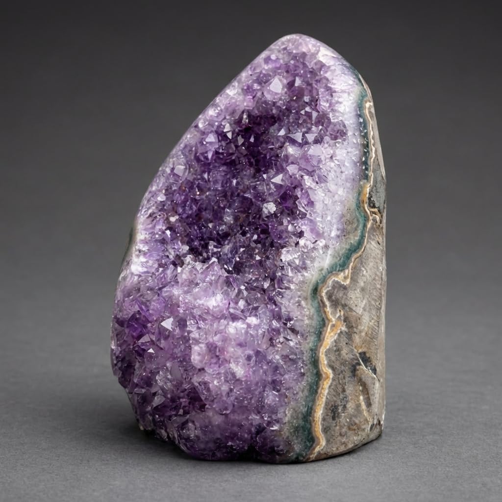 Natural Amethyst Cluster Crystal (0.5–1 lb) Raw Purple Amethyst Druzy Geode from Brazil – Healing Crystal for Meditation, Chakra Energy Balance, Reiki, Spiritual Decor & Home Decoration