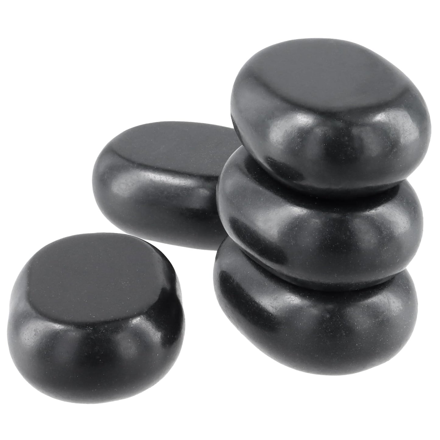 MUKLEI 15 Pack Massage Stones, 3 x 2 x 1 Inch Essential hot Stones Rocks Massage for Spa Therapy Relaxation