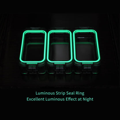 ECOFT Small Tackle Box 8pcs Removable Freely Assemble Fishing Tackle Storage Boxes Strip Seal Luminous Waterproof Fishing Tackle Organizer With Strong Magnetic Function Plastic Storage Organizer Box