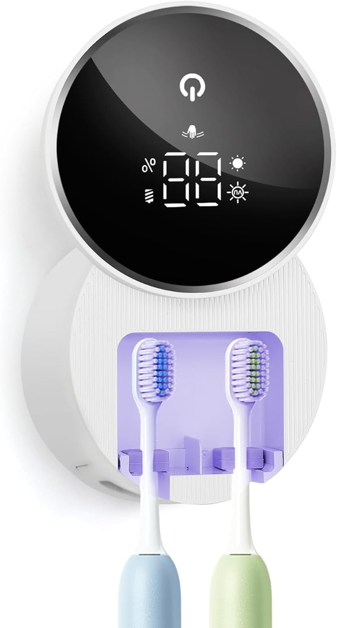 Toothbrush Holders for Bathroom, WONICO Toothbrush Sanitizer Holder, Tooth