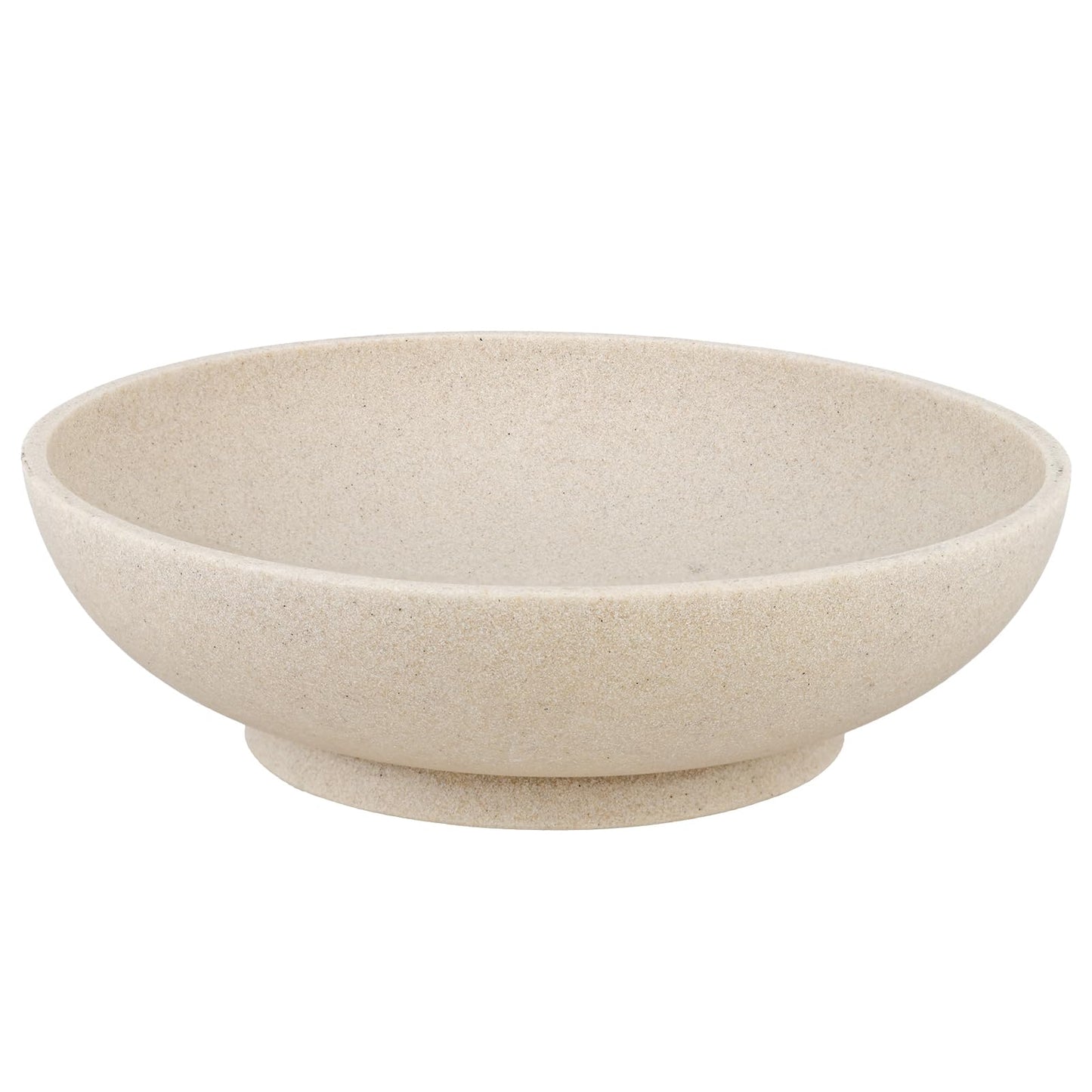 L'ARL GMVOI Large Decorative Bowl,Modern Fruit Bowl for Kitchen Counter,Handicraft Decorative Bowls for Home Decor,Stylish Key Bowl for Entry Table - Artificial Stone Beige