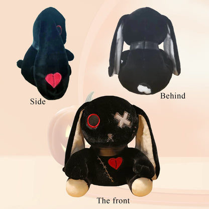 LVQING Rabbit Plush Doll, Scary Rabbit Stuffed Animal, Standing Toy - Black