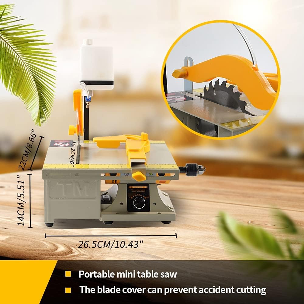 Upgrade Lapidary Saw, 110V Wet Saw for Stone Cutting, Mini Bench Table Saw, Precision Lapidary Equipment for Drilling Crafts, Left Benchtop