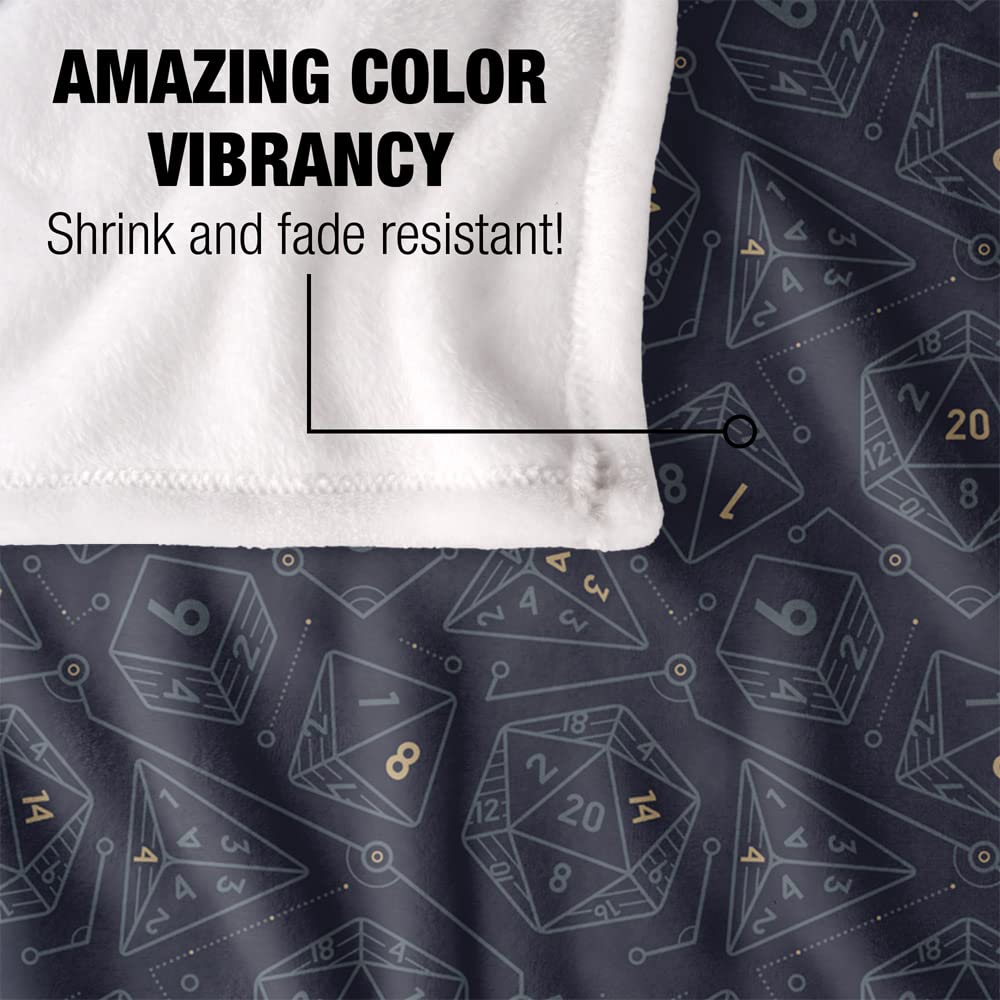 Dungeons and Dragons Dice Pattern Silky Touch Super Soft Throw Blanket 36" x 58"