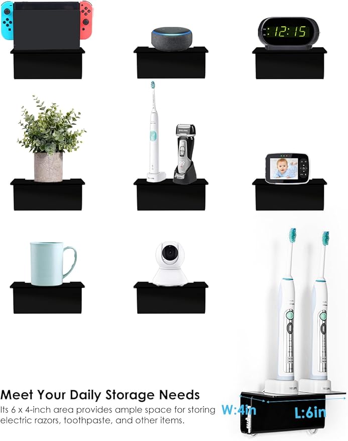 OAPRIRE Electric Toothbrush Holder Wall Mounted, Acrylic Electric Toothbrush
