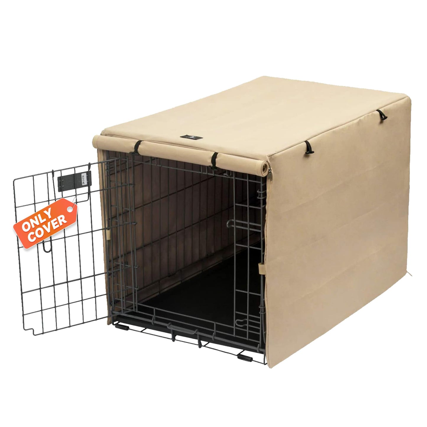 X-ZONE PET Double Door Dog Crate Cover - Polyester Pet Kennel Cover (Fits 24 30 36 42 48 inches Wire Crate)