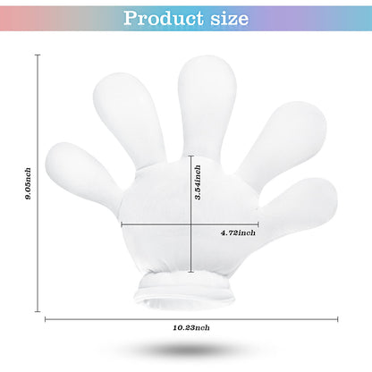 1 Pair 4 Pairs White Jumbo Cartoon Hands White Fingers Jumbo Cartoon Hands Halloween Costume Gloves Halloween Costume Accessory for Role Playing Party Small