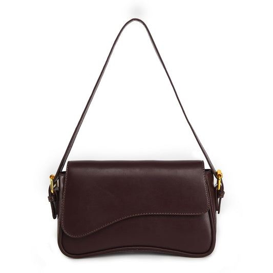 Shoulder Bag for women Clutch Purse Handbag PU Leather Tote Bag with 2 Removable Straps and Zipper Closure Crossbody Bags (A-Coffee Color)