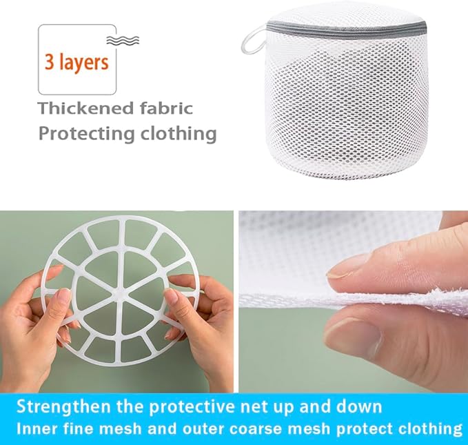 3Pcs Mesh Laundry Bags for Washing Delicates,