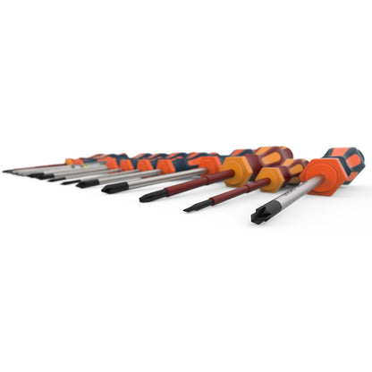Presch Screwdriver Set 14 pcs - Magnetic Screwdriver Set with PH, Pozidrive, VDE Screwdrivers, Voltage Tester and Holder - Screw Driver Kit