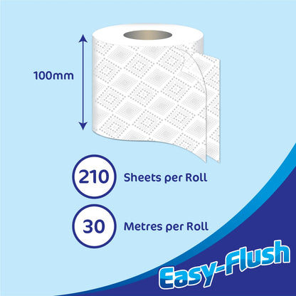 Easy Flush Soft Toilet Roll | Septic Tanks, Camping, Motorhome, caravans, Portable Toilets | 2ply | No Blocked drains | Quick Dissolve (40)