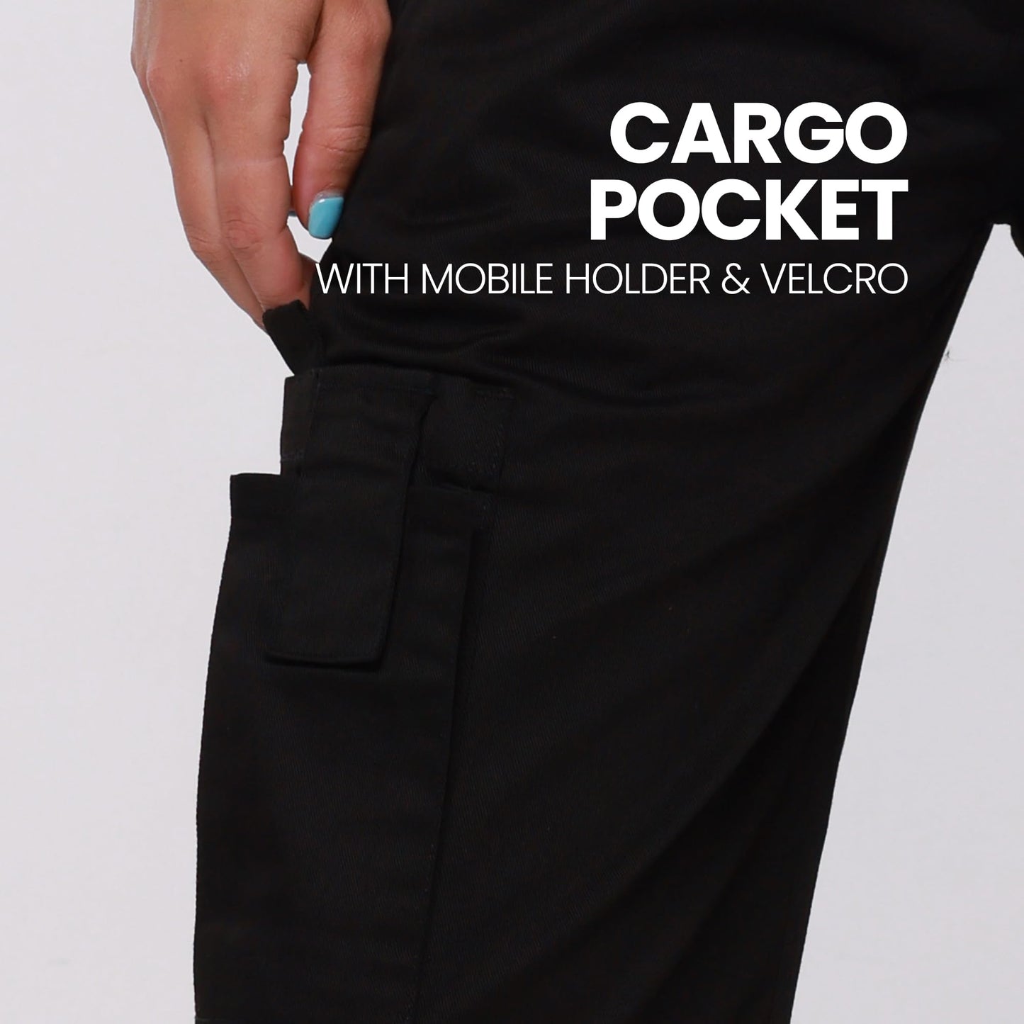 BKS Ladies Cargo Knee Pad Work Trousers (Black - 10 Short)