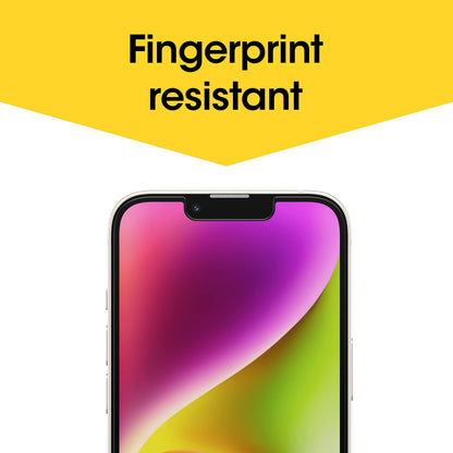 OtterBox TRUSTED GLASS Screen Protector for iPhone 14, iPhone 13 & iPhone 13 Pro, Flawless Touch Response, Fingerprint Resistant, Precision Fit, Vibrant Clarity