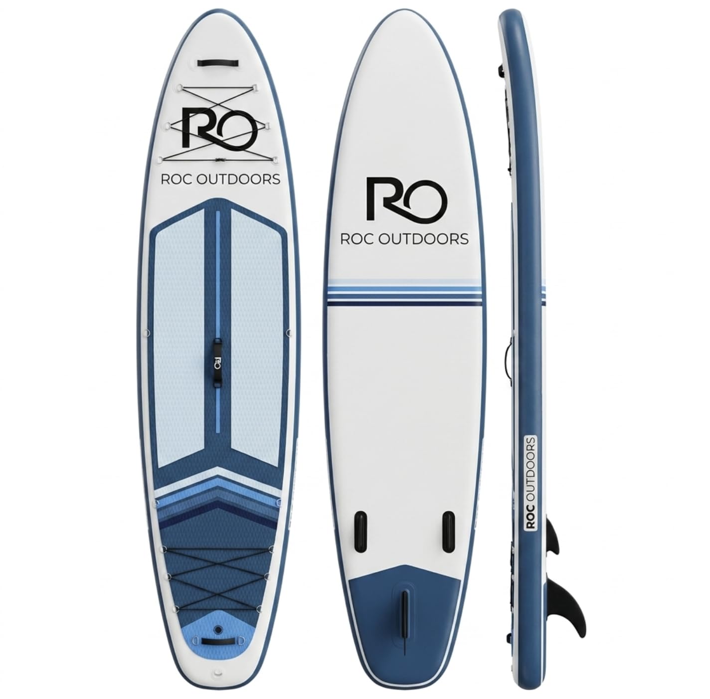 Roc Inflatable Stand Up Paddle Board with Premium SUP Paddle Board Accessories, Wide Stable Design, Non-Slip Comfort Deck for Youth & Adults (Ocean Current W/Kayak Seat)