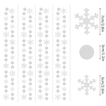 Snowflake-Snow White-Silver Christmas Party-Decoration Garland - 52Ft Winter Wonderland Frozen Hanging Paper Streamers,Birthday New Year Supplies Decor Lasting Surprise