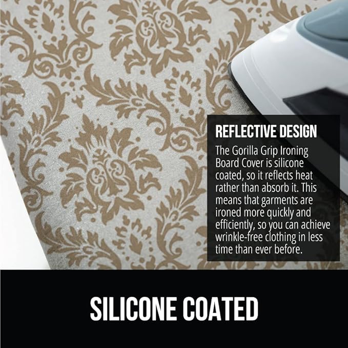 The Original GORILLA GRIP Ironing Board Cover and Pad, Silicone Coating