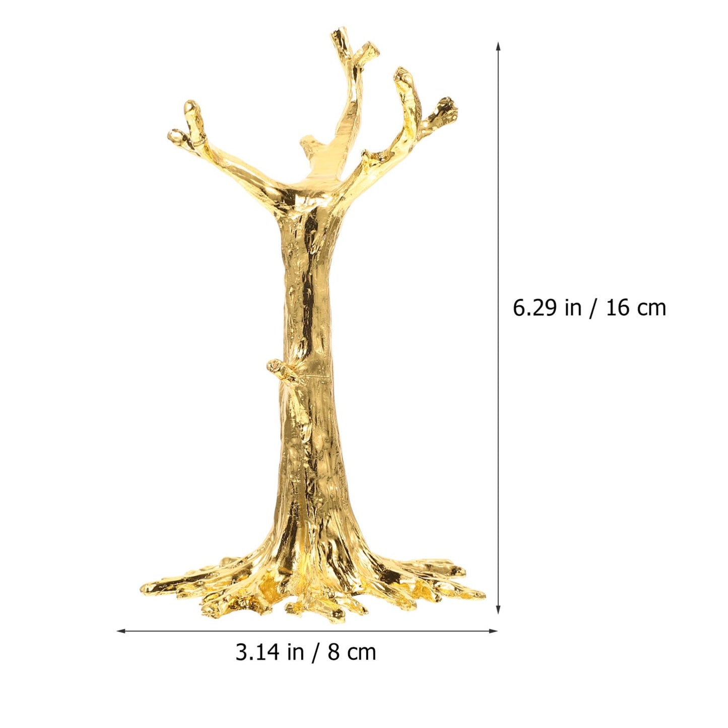 HOMSFOU Gold Tree Branch Metal Sphere Holder for Crystal Ball and Mineral Specimen, Tabletop Ornament Rack for Small Collectibles and Home Decor