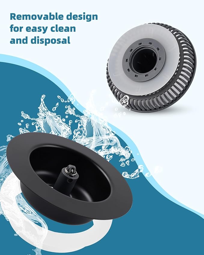 Universal 3 in 1 Kitchen Sink Drain Strainer Stopper Combo, Anti-Clog and Easy