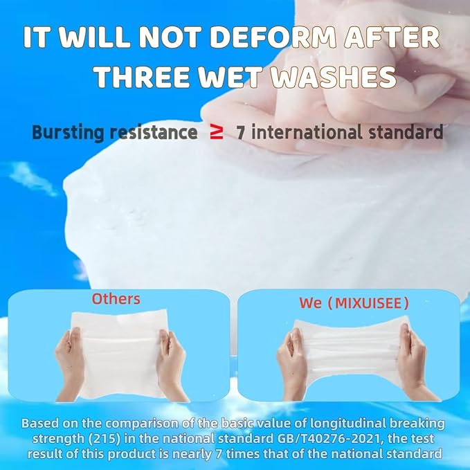Disposable face towel, MIXUISEE thick and soft face towels, 100% cotton face