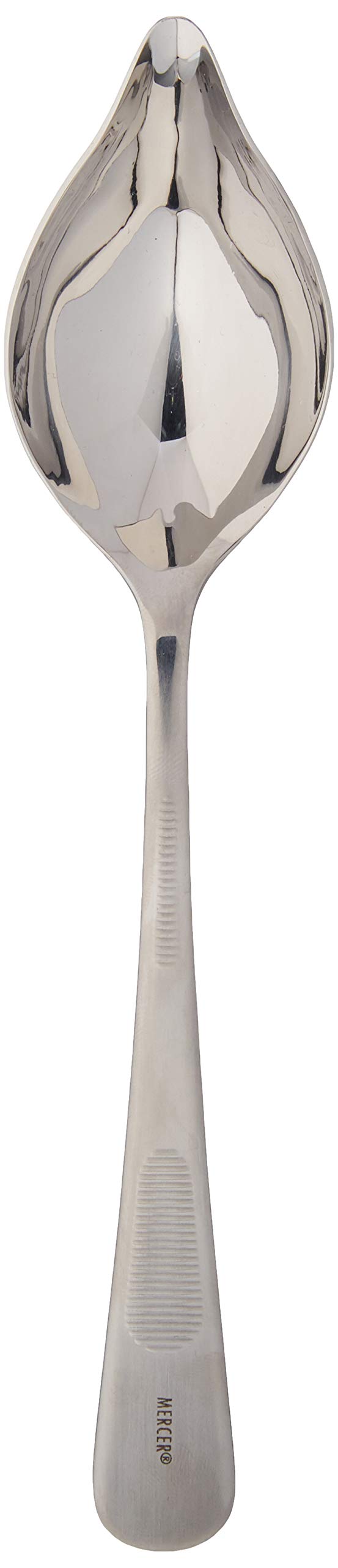 Mercer Culinary 18-8 Stainless Steel Saucier Spoon with Tapered Spout, 8-1/2 Inch,Silver