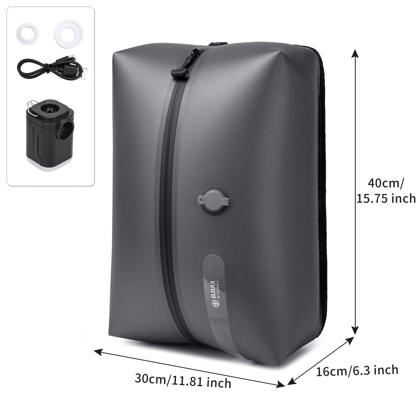 Vacuum Bags for Travel with Pump,Reusable Compression Packing Cubes to Save Space for Luggage and Backpack with IP68 Waterproof,Vacuum Seal Bags for Clothing travel（2packbag with Pump)