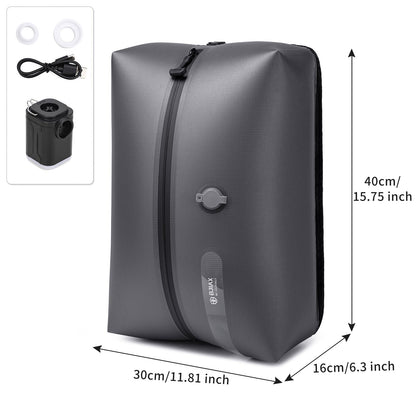 Vacuum Bags for Travel with Pump,Reusable Compression Packing Cubes to Save Space for Luggage and Backpack with IP68 Waterproof,Vacuum Seal Bags for Clothing travel（2packbag with Pump)