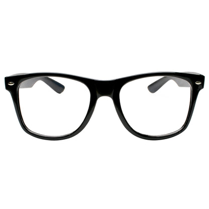 Kangaroo Black Fake Glasses - Classic Hipster Glasses Frames - Retro Clear Non Prescription Nerd Costume Eyeglasses for Men & Women for Halloween Cosplay