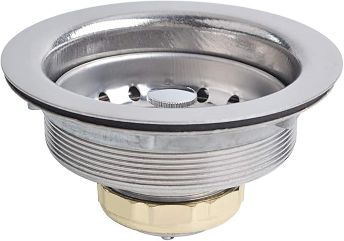 Hydro Master Kitchen Sink Basket Strainer Standard Drains, Stainless Steel