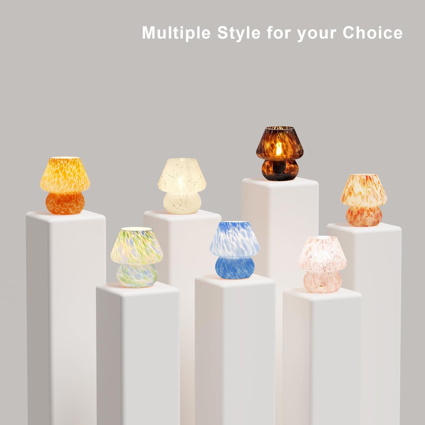Dawnwake Mushroom Lamp Table Lamp for Bedroom,Small Desk Bedside Lamps for Living Room,Mushroom Decor Cute Mini Modern Mid Century Lamps for Night Stands (White)