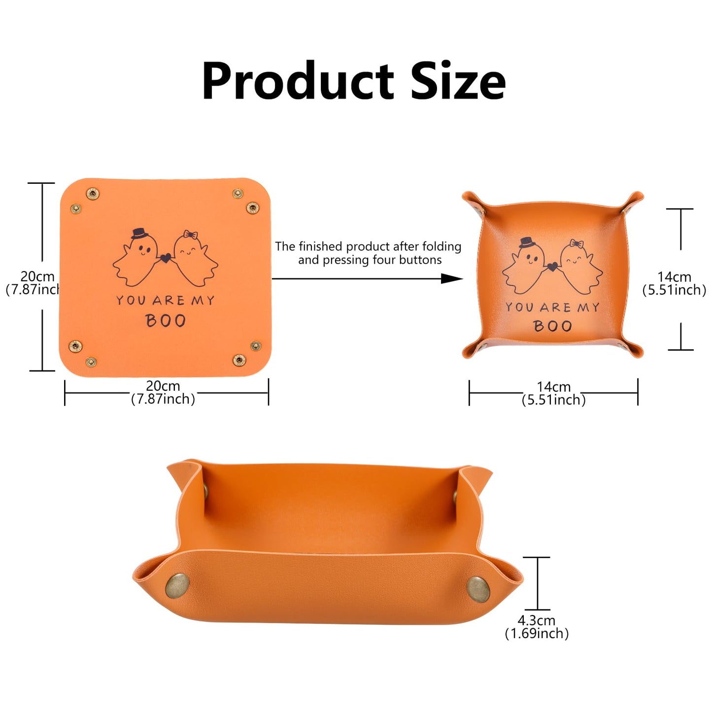 Halloween Boo Basket Stuffers for Him Her Halloween Stuff Gifts for Men Women Spooky Basket Stuffers Scream Themed Gifts for Girlfriend Boyfriend Anniversary Day Gift for Couple Christmas Leather Tray