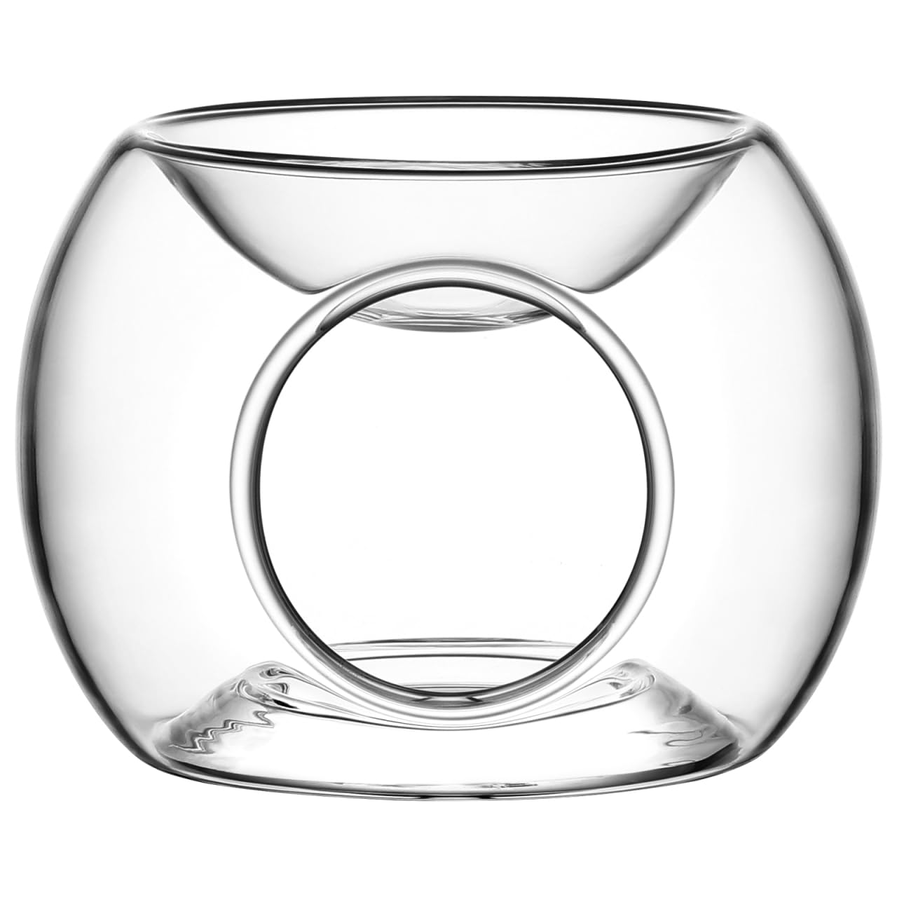 Clear Candle Holder, Glass Tealight Holder Essential Wax Melts Burner Oil Diffuser Furnace Essential Oil Burner for Home Christmas
