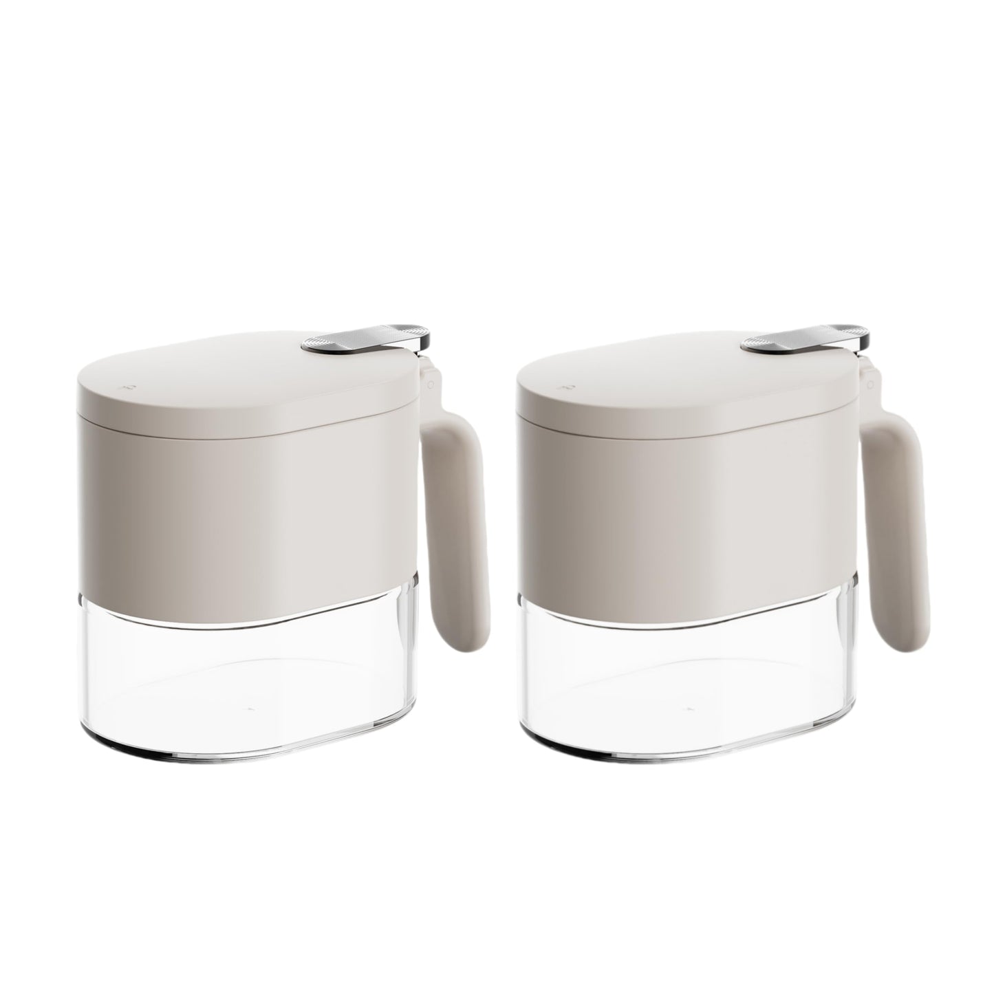 DAHUITX Sugar and Salt Container Set,12.8 oz Spice container with Lid and Spoon, Glass airtight seasoning jars Set of 2,for Kitchen Counter Keeping Sugar,Salts,Spice,Sauce
