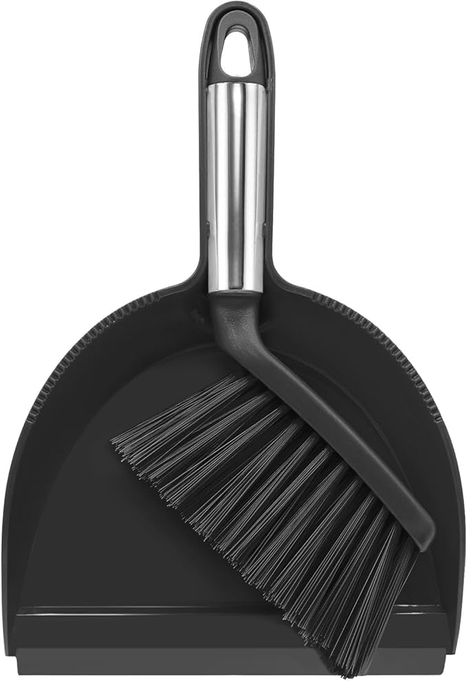 NACENA Mini Broom and Dustpan Set, Small Dust Pan and Brush Set
