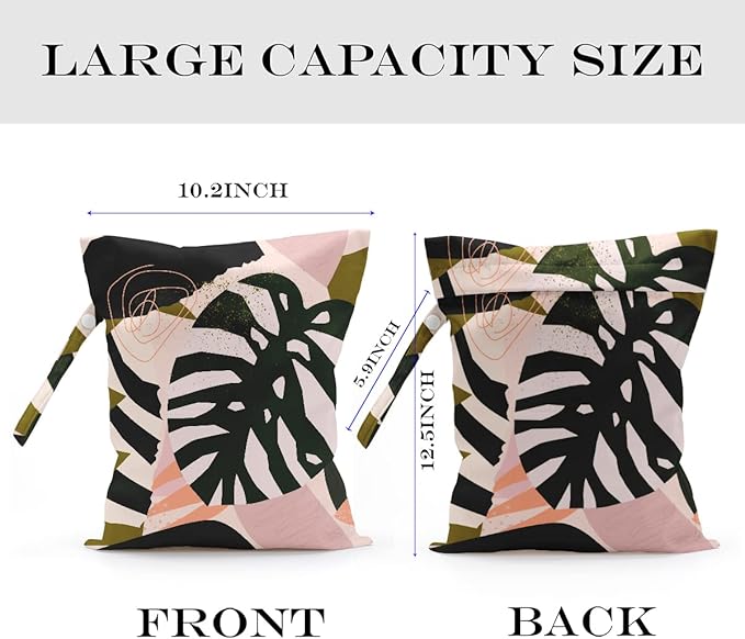 Wet Dry Bag for Swimsuit, Dirty Yoga Gym Clothes, Makeup Bag, Waterproof