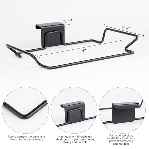 2 Pcs Large Stainless Steel Trash Bag Holder