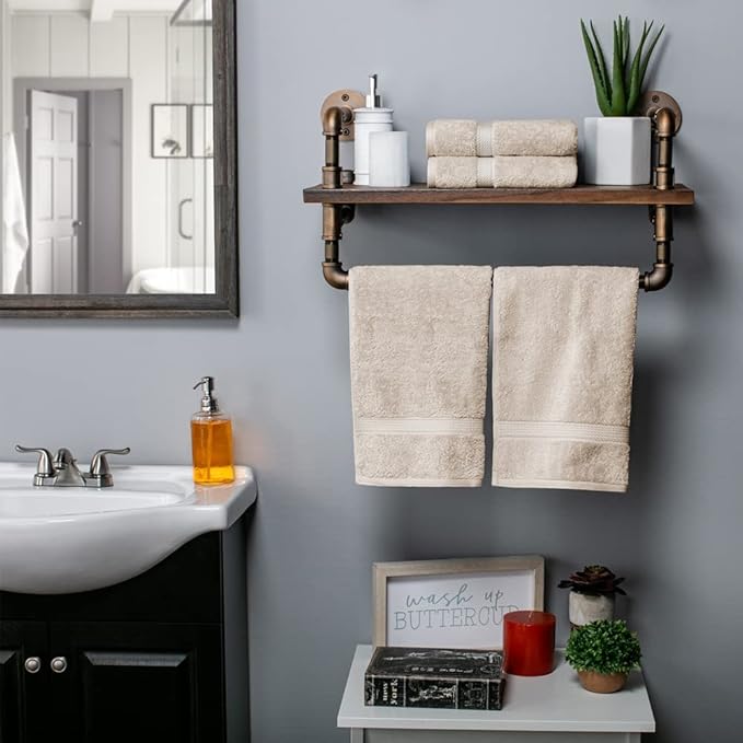 SUPERIOR Egyptian Cotton Pile Hand Towel Set of 4, Ultra Soft Luxury Towels