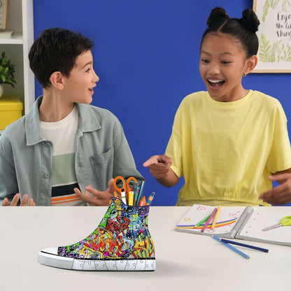Ravensburger Graffiti Shoe 3D Jigsaw Puzzle for Kids Age 8 Years Up - 108 Pieces Pencil Pot - No Glue Required