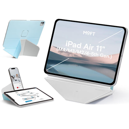 MOFT Dynamic Folio Tablet Stand Compatible with iPad Air 11"(M4 2026/M3 2025/M2 2024)&iPad Air 10.9"(5th 2022/4th 2020),Slim Magnetic Tablet Holder with 20+ Viewing Angles, Soothing Mist x Misty Cove