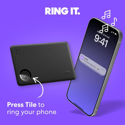 Tile by Life360 Starter Pack (2024) – Bluetooth trackers and finders for keys, wallets and more. Compatible with iOS and Android. Phone finder. 2-Pack (black Mate/Slim)