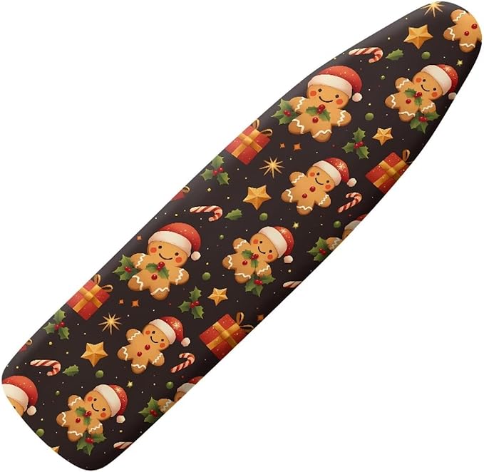 Christmas Gingerbread Man Ironing Board Cover Scorch Resistant Padding Elastic