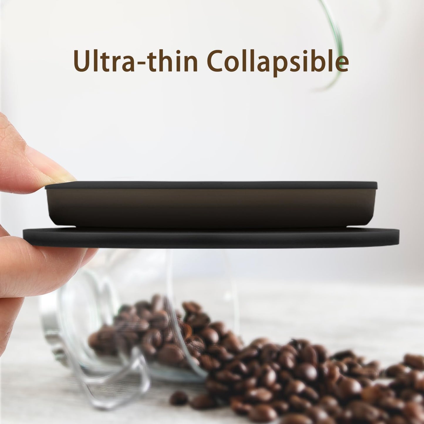 2-Packs Travel Collapsible Paperless Pour Over Coffee Dripper Kit with Stainless Steel Filter, Travel Pour Over Coffee Maker Camping, Silicone Coffee Strainer Pour Over Single Cup (Brown+Black)