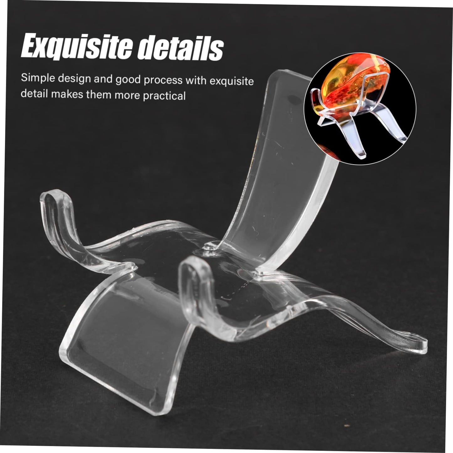 IMIKEYA Crystal Display Stand 20pcs Small Display Rack Display Case for Minerals Geodes Agate Stands