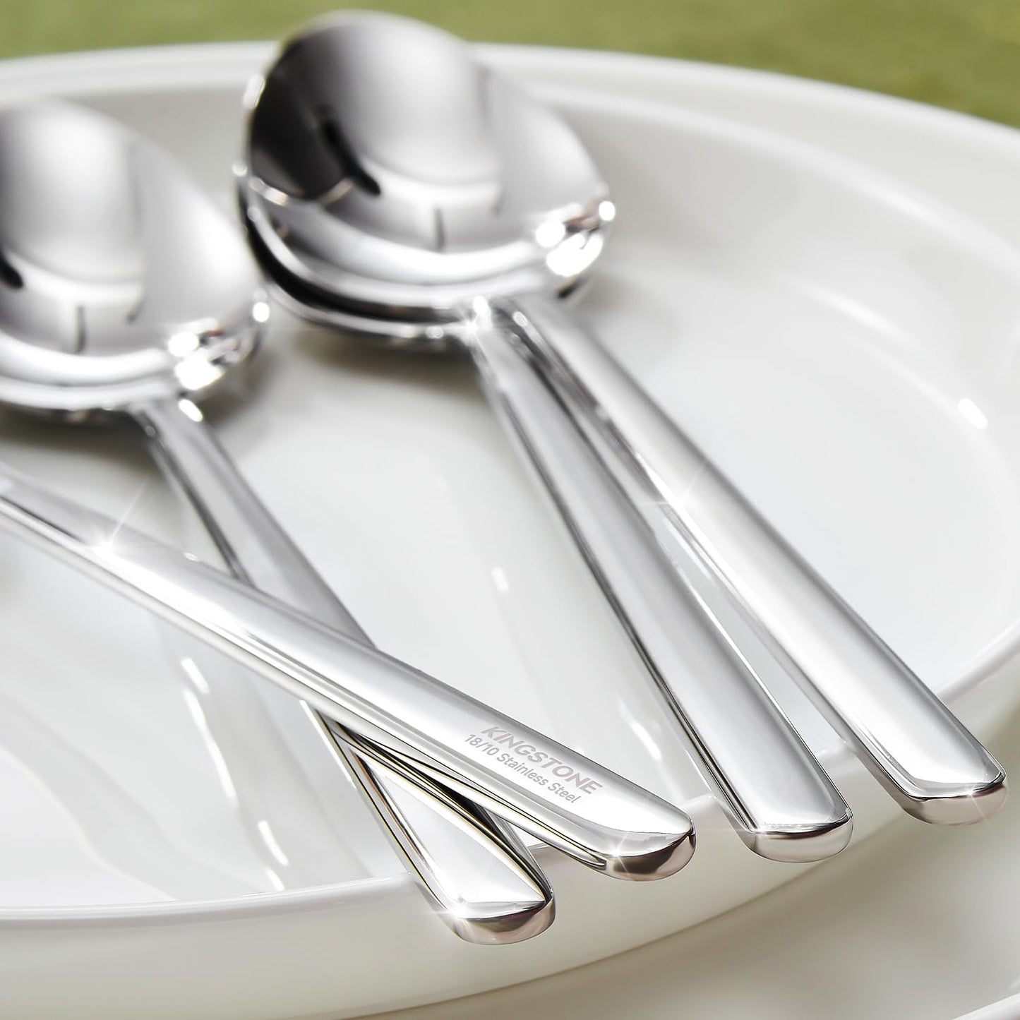 KINGSTONE 6.9-Inch Teaspoons, 12-Piece 18/10 Stainless Steel Tea Spoons, Mirror Finish Small Dessert Spoons, Dishwasher Safe for Home and Restaurant