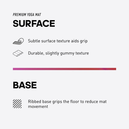 adidas Premium Yoga Mat, Firm-Density Workout Mat, 5 mm