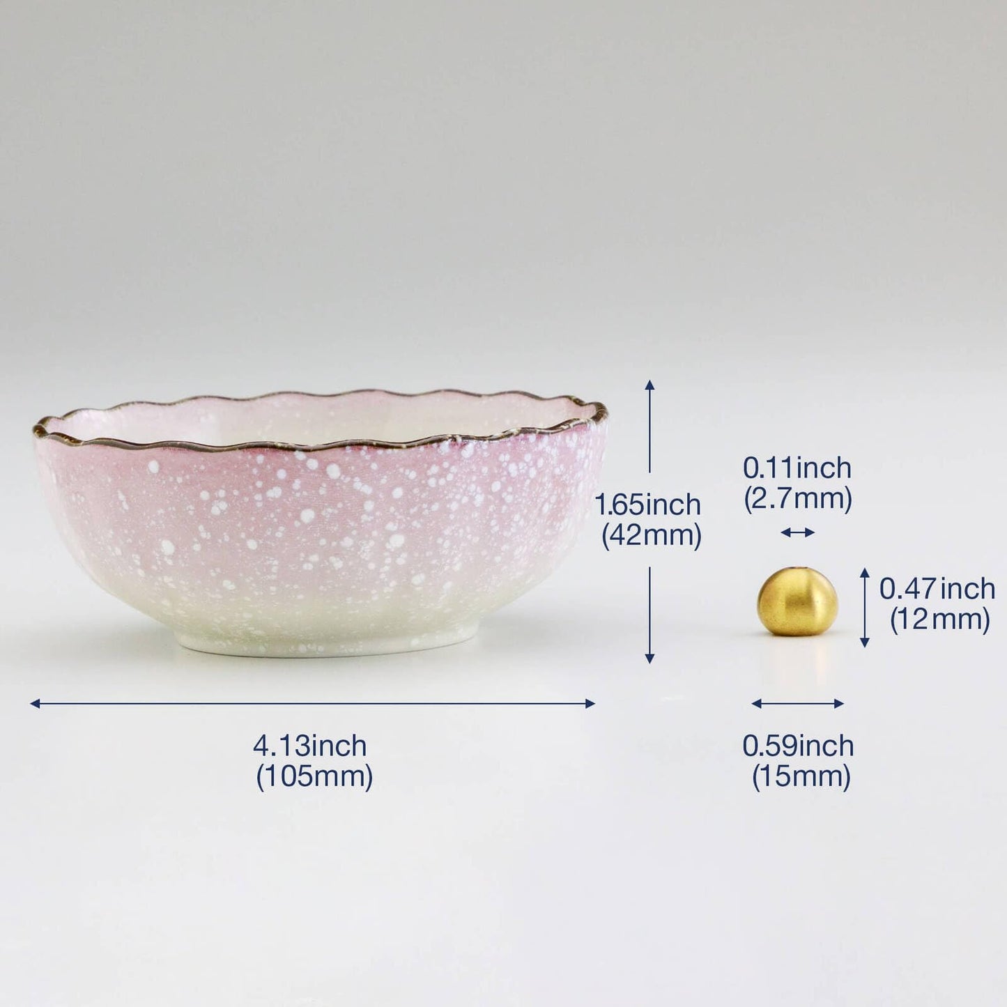 Asayu Japanese Lotus Incense Holder for Sticks 4.1 inch (105mm), Traditional Made in Japan Ceramic Ash Catcher and Brass Incense Burner Set - Pink